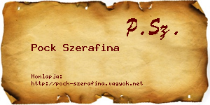 Pock Szerafina névjegykártya
